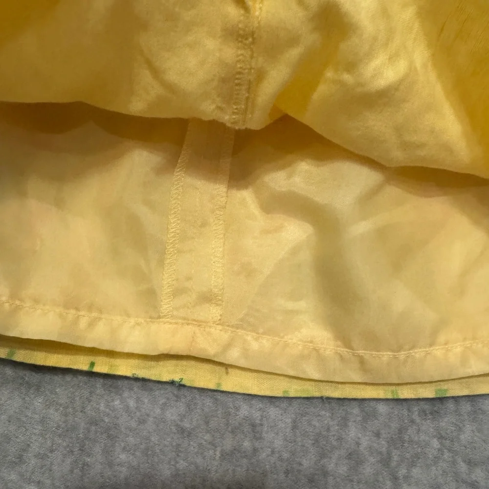Old Navy Vintage‎ 2005 Yellow Linen Floral Embroidered Dress Shoes Set 18-24M